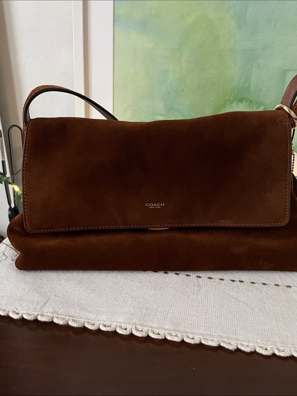 Coach Chelsea 30 suede bag